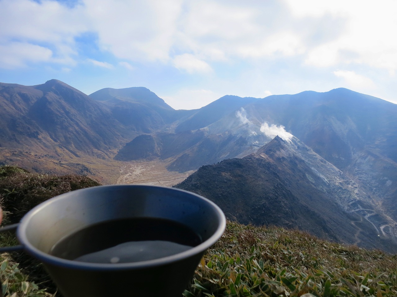 美味しご飯と美味しいコーヒーを飲む為の山登り　三俣山