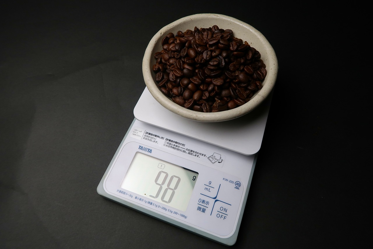 コーヒー生豆　焙煎すると何グラム？