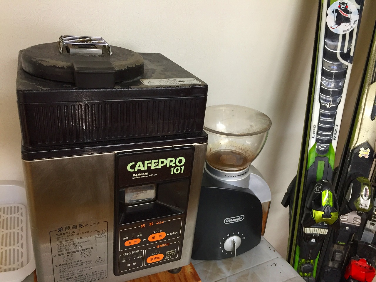 コーヒーの焙煎機
