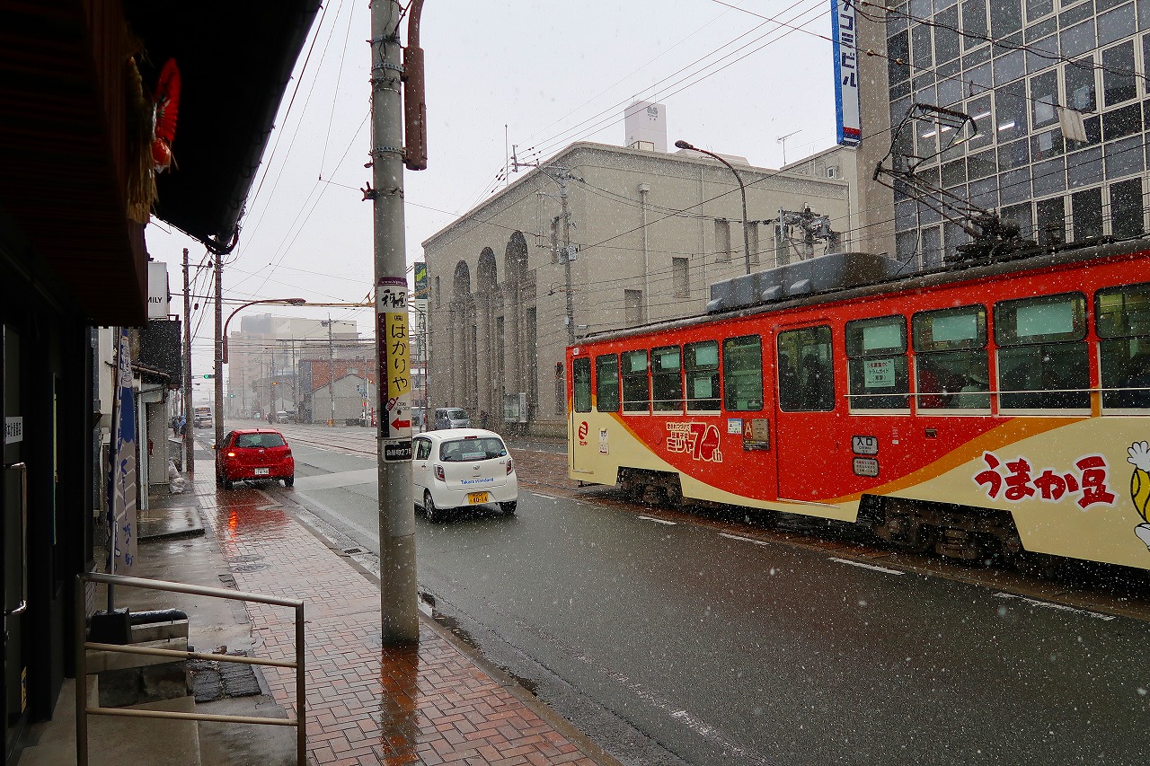 熊本でも雪なのだ。